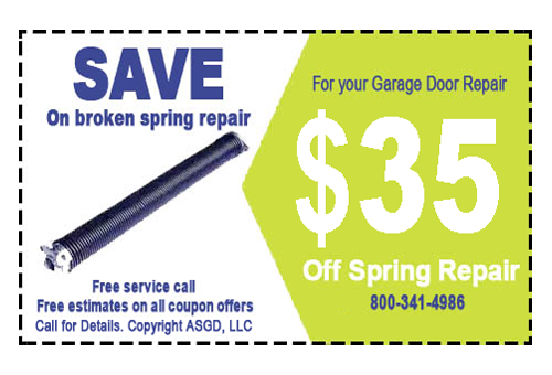 Garage Door Spring Repair Coupon 15% Off